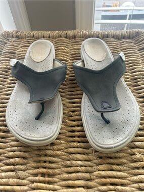 Ecco Women's Black Sandal Thongs size 38 (7.5)